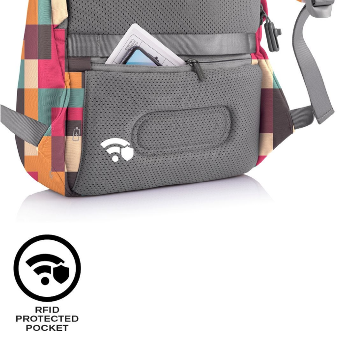 Рюкзак XD Design Bobby Soft Art Geometric, захист від крадіжок, порізів 