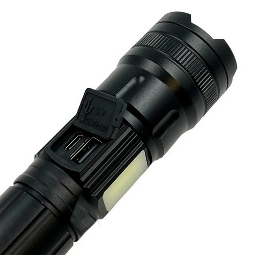 Ліхтар Police BL-5626/6526-GT100+COB (white+red), power bank, 1x18650, zoom, ЗП Type-C, Box 