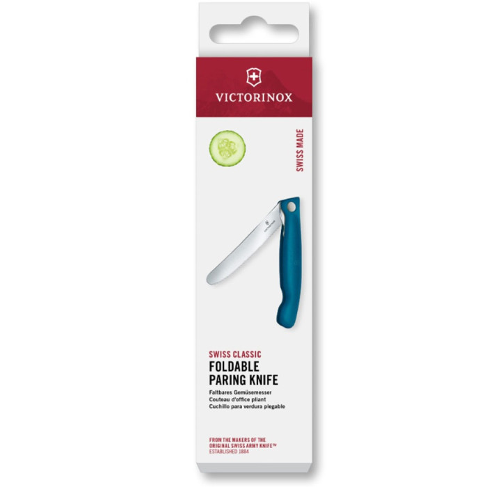 Складаний ніж для пікніка Victorinox Swiss Classic 11см хвил син 6.7832.FC1 