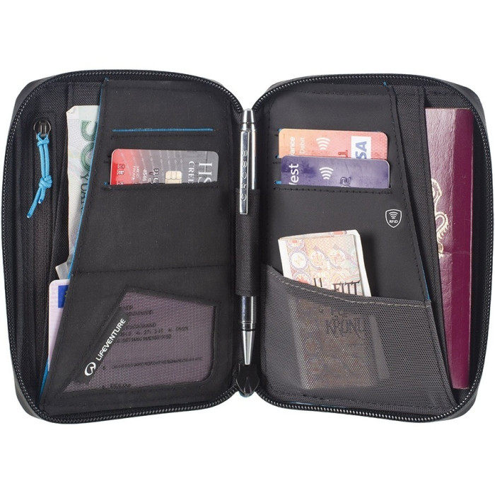 Гаманець RFID Lifeventure Mini Travel Wallet, Black 