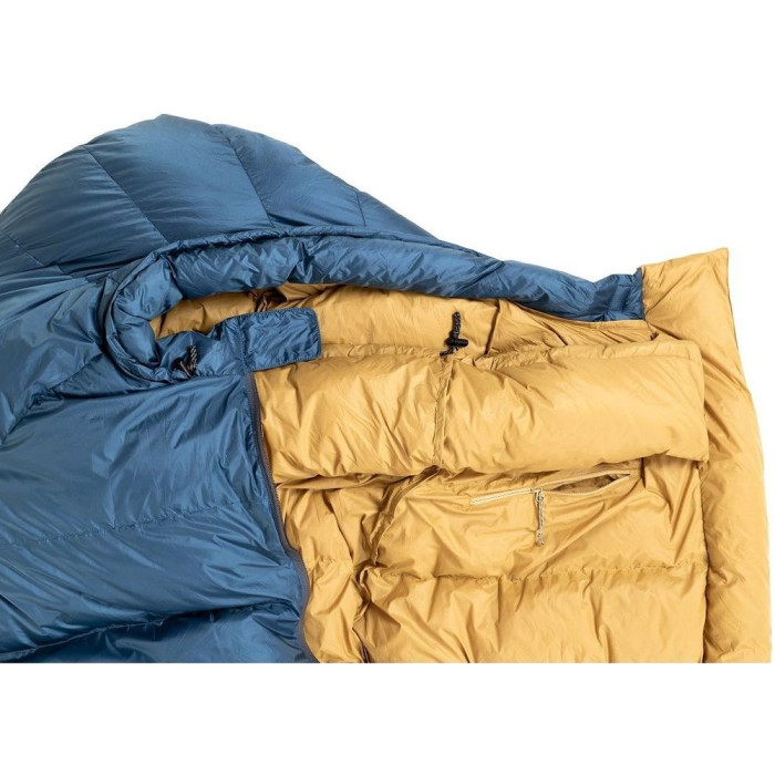 Спальник пуховий Turbat KUK 700 legion blue/dark cheddar - 185 см - синій/оранжевий 