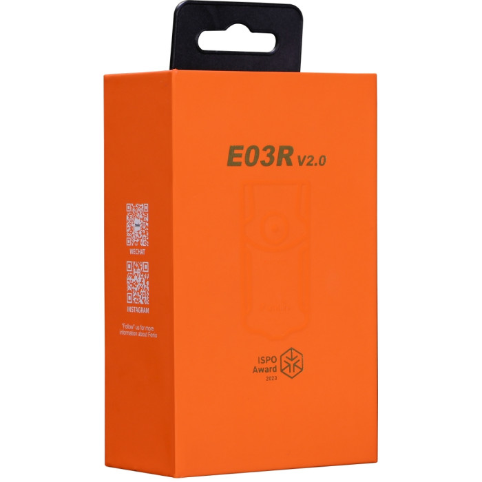 Ліхтар наключний Fenix E03R V2.0, бузковий 