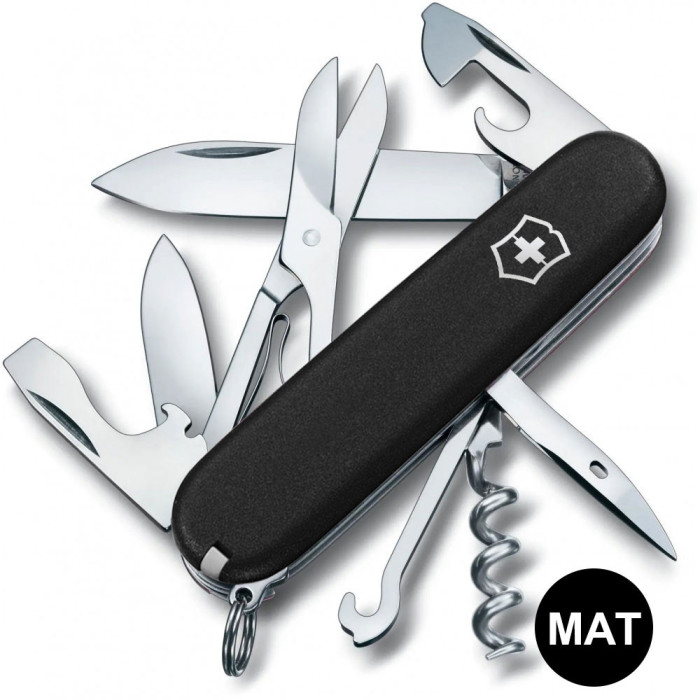Складаний ніж Victorinox CLIMBER MAT чорний матовий лак 
