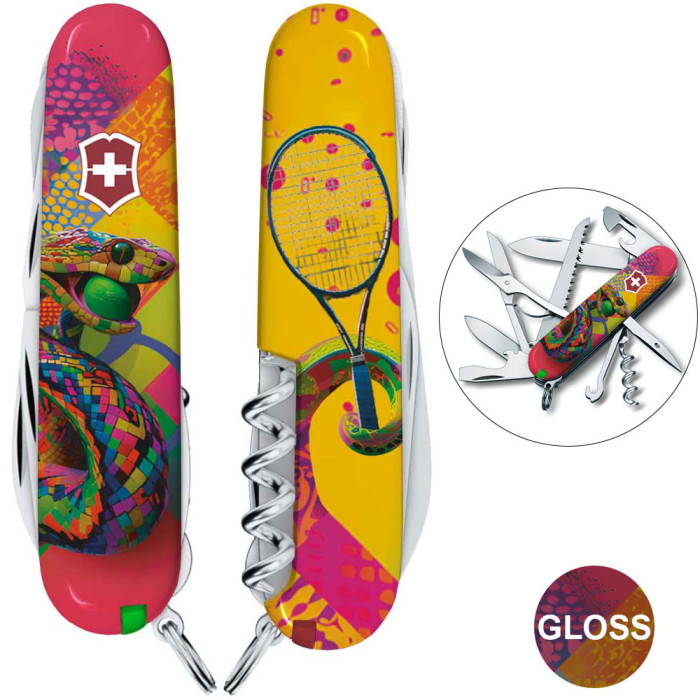 Складаний ніж Victorinox HUNTSMAN ZODIAC Змія-тенісист 1.3713.Z4300pk 