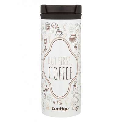 Термокружка Contigo Twistseal Eclipse 473 мл White (But First, Coffee)