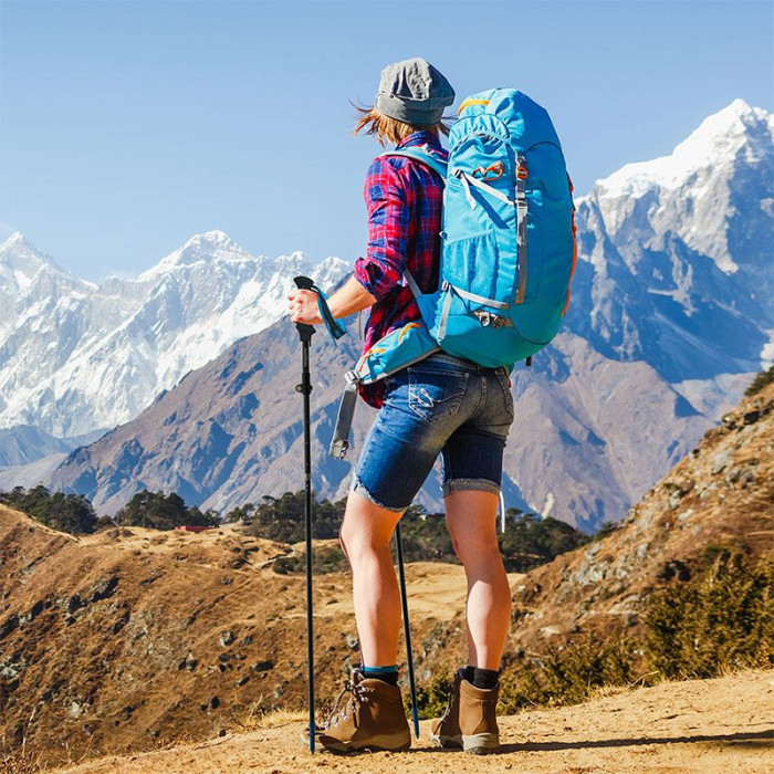 Трекінгова палиця Naturehike ST07 NH18D010-Z, 115-135 см, блакитна 