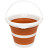 Ведро Tribe Water Bucket 5 л силиконовое T-FJ-0047, terracota