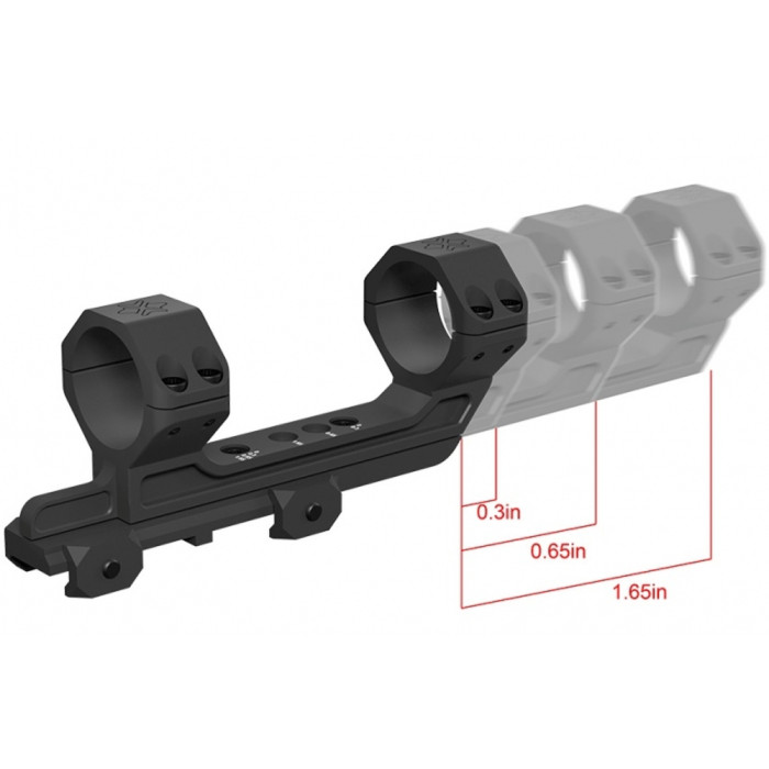 Моноблок з регульованою відстанню між кільцями Vector Optics 30 мм на Пікатіні 