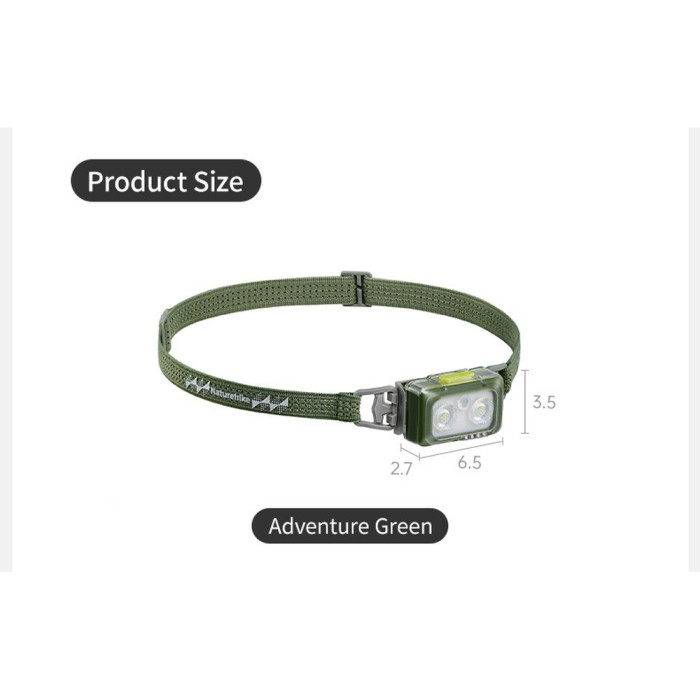 Ліхтар налобний Naturehike CNK2550ZM011, зелений 