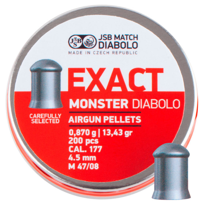Кулі пневматичні JSB Diabolo Exact Monster 4,52 мм 0,870 г 200шт /уп (546278-200) 