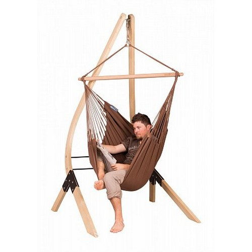 Стілець-гамак зі стійкою La Siesta MOC146VEA131 arabica 