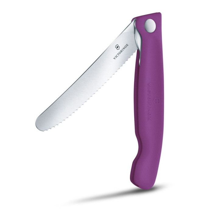 Складаний ніж для пікніка Victorinox Swiss Classic 11см хвил фіол 6.7835.FC1 