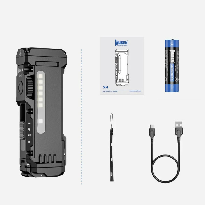 Ліхтар Wuben X4, чорний 