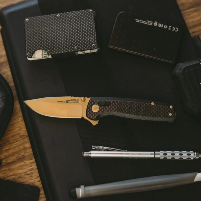 Ніж Terminus XR LTE Carbon/Gold (SOG TM1033-BX) 