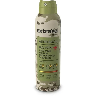 Аерозоль від усіх комах, кровопивць та кліщів Extravel Military 170 мл