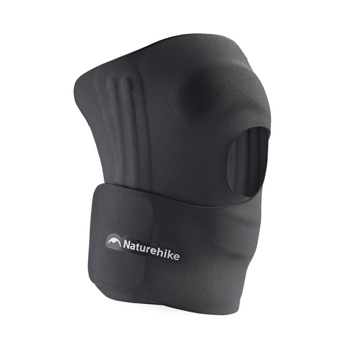Бандаж на коліно туристичний полегшений Naturehike Qingyue CNK2650DS015, L–XL, чорний