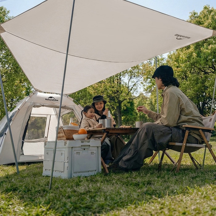 Намет тримісний автоматичний з тентом Naturehike Ango S CNK2650WS018, коричневий