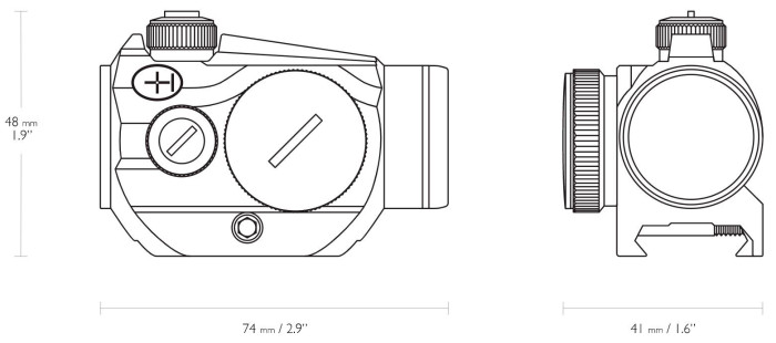 Приціл Hawke Vantage 1x20 - Weaver сітка 3 MOA Dot 