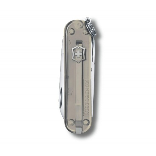 Нож-брелок Victorinox Classic SD Transparent Colors, Mystical Morning (0.6223.T31G) 7 функций, 58 мм, Gift Box 