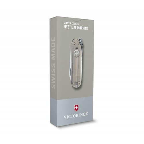 Нож-брелок Victorinox Classic SD Transparent Colors, Mystical Morning (0.6223.T31G) 7 функций, 58 мм, Gift Box 