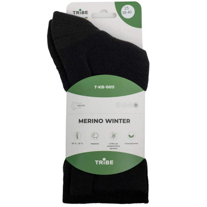 Шкарпетки Tribe Merino Winter T-KB-0011-black, 41-43 