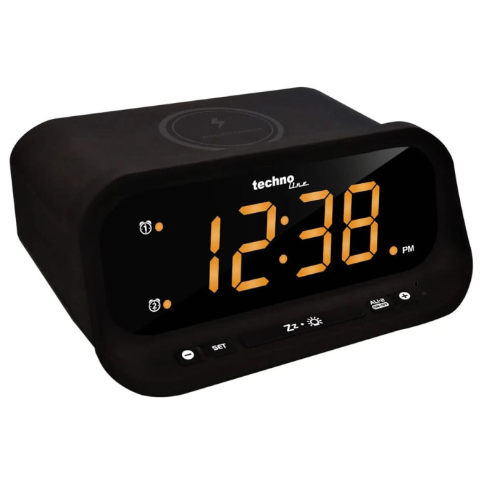 Годинник настільний Technoline WT477 Wireless Mobile Charging Black (WT477) 