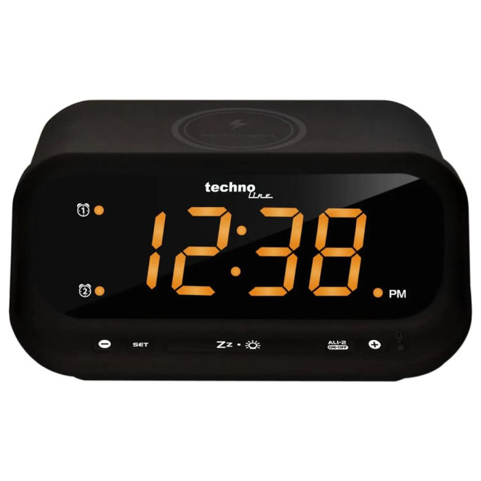 Годинник настільний Technoline WT477 Wireless Mobile Charging Black (WT477) 