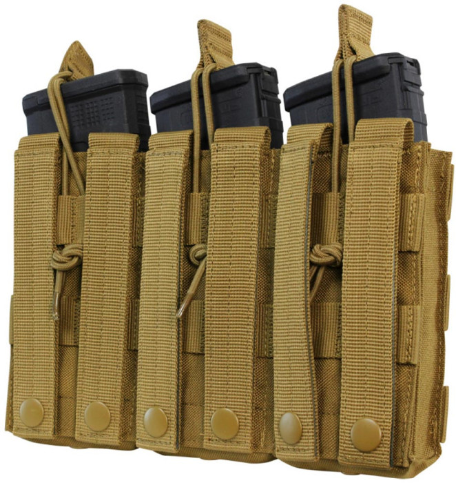 Підсумок Condor TRIPLE M4/M16 MAG для 3-х магазинів, відкритий койот 