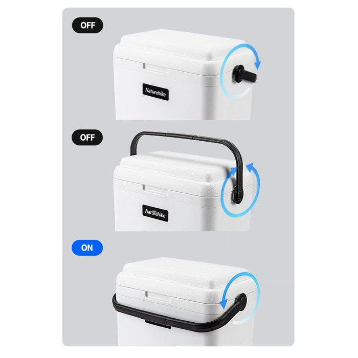 Туристичний холодильник на колесах Naturehike NH20SJ021, зелений, 28 л, поліпропілен 