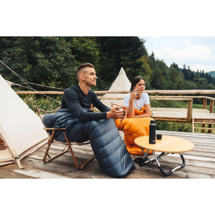 Спальник пуховий Turbat NOX 250 grey/cheddar orange - 195 см - сірий/помаранчевий 