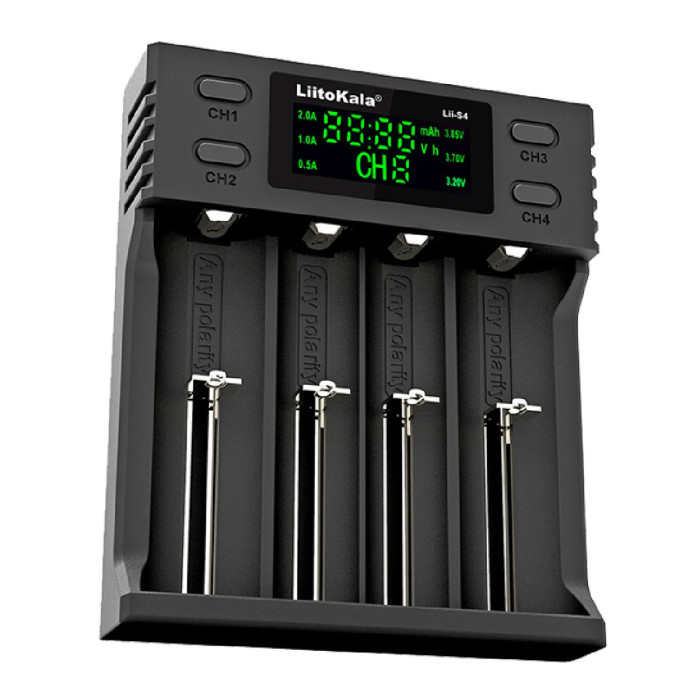Зарядний пристрій Liitokala Lii-S4, 4 канали, Ni-Mh/Li-ion /LiFePo4, USB 