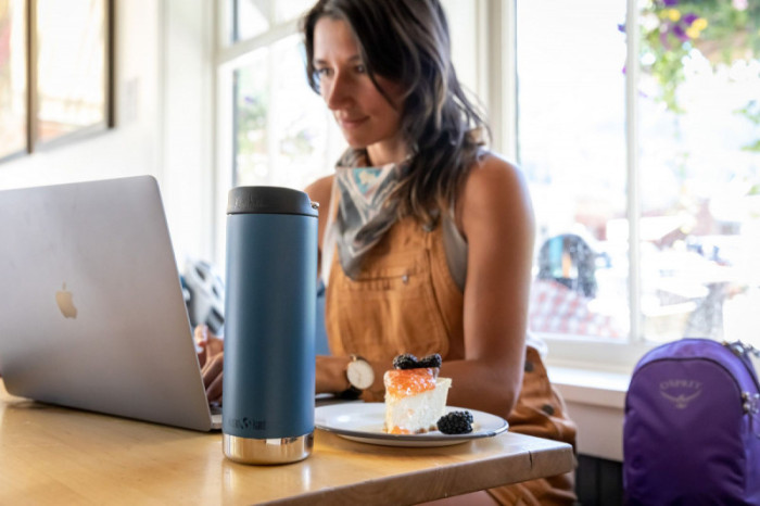 Термокружка Klean Kanteen TKWide Cafe Cap 473 мл-синя 