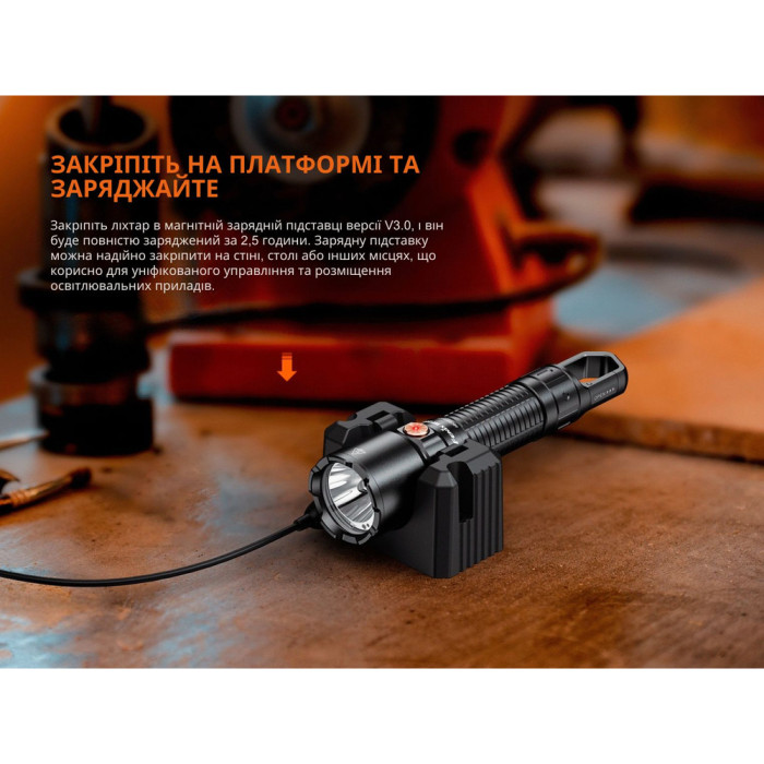 Ліхтар професійний Fenix WF25RM з магнітною зарядкою 