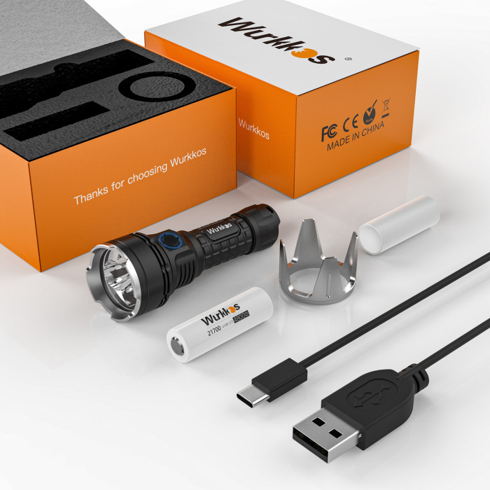 Ліхтар Wurkkos TS30 USB C Rechargeable, чорний 