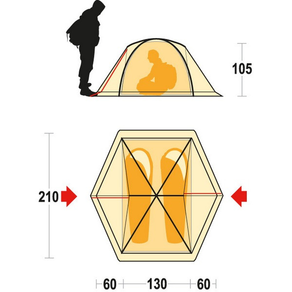 Намет Ferrino Phantom 2 (8000) червоний 