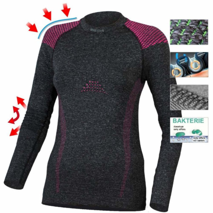 Термофутболка TELA 8940 сіро-рожевий, жіноча, L/XL 
