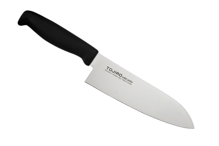 Ніж кухонний Tojiro Color Molybdenum Vanadium Steel Santoku 170mm Black F-262BK 