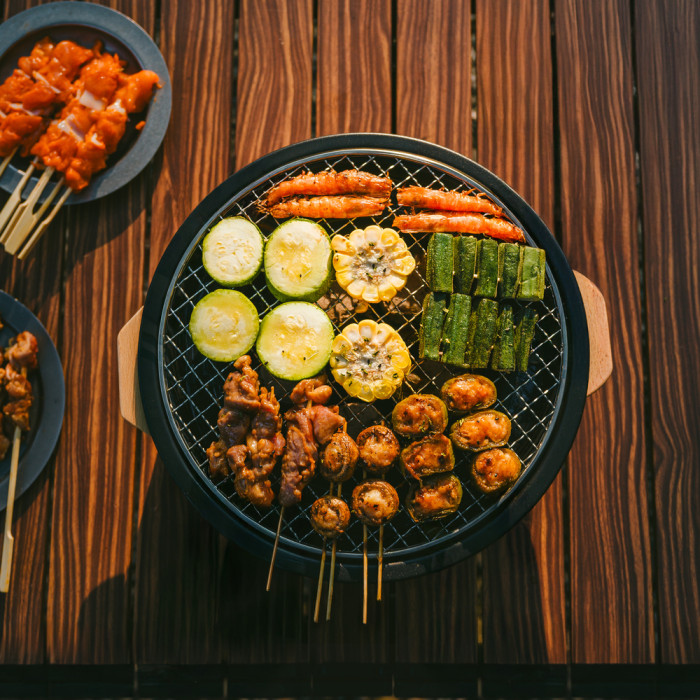 Настільна кругла піч із решіткою гриль Naturehike CNK2550CF010, 36*32.6*12 см, хромоване залізо (6977465869418) 