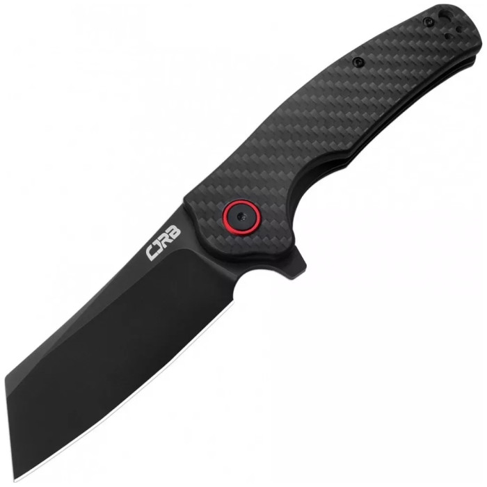 Ніж CJRB Crag Black Blade, AR-RPM9 Steel, CF, чорний 