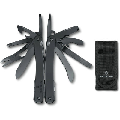 SWISSTOOL SPIRIT MXBS 105мм/24функ+чорн.нейлон.чохол /плоск/ножн/пила/напил/відверт