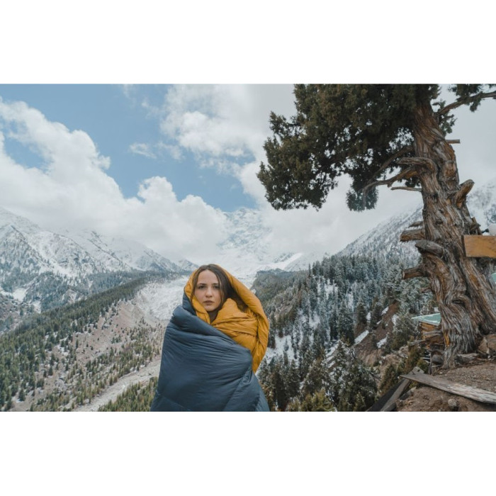 Спальник пуховий Turbat NOX 400 grey/cheddar orange - 185 см - сірий/помаранчевий 