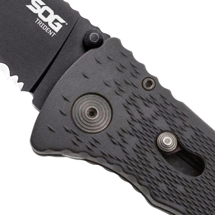 Ніж SOG Trident Black Blade полусеррейтор (TF3-BX) 