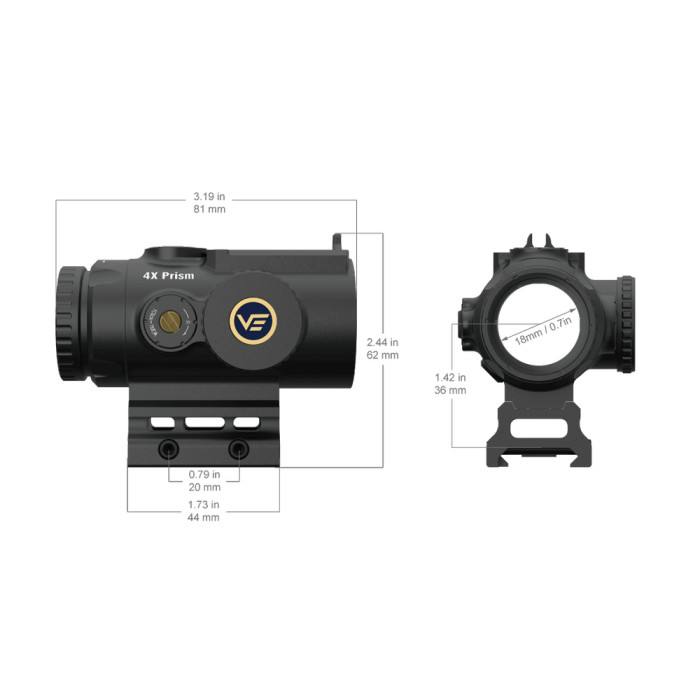Приціл призматичний Vector Optics Paragon 4x24 Micro 
