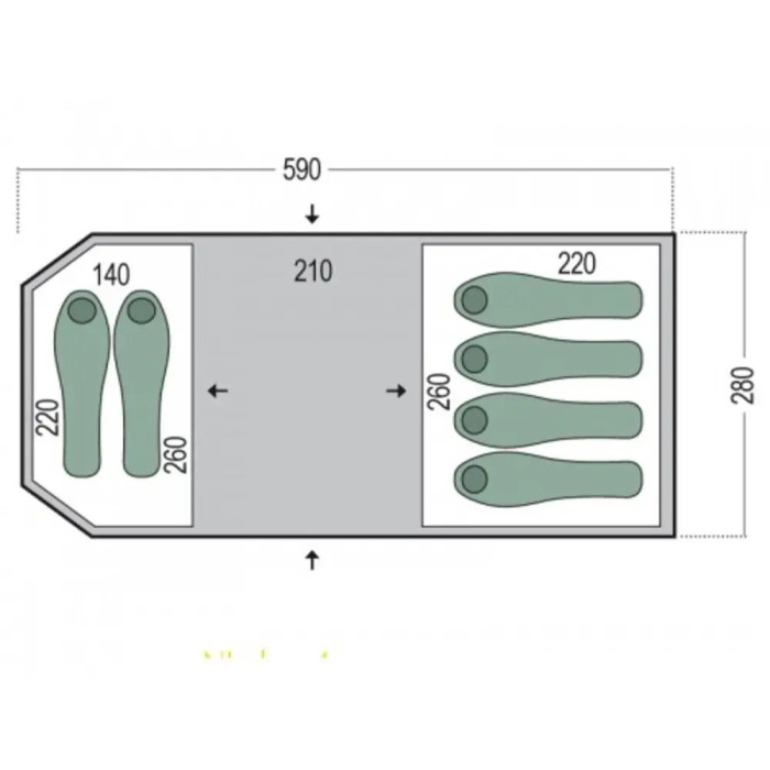 Намет шестимісний Pinguin Omega 6, Blue (PNG 128.6.Blue) 