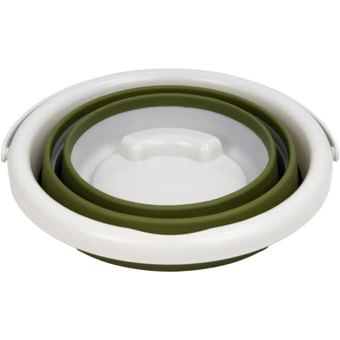 Відро Tribe Water Bucket Lid 5 л силіконове з кришкою T-FJ-0049, olive