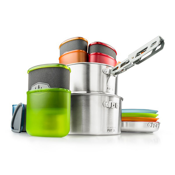 Набір посуду GSI Outdoors Glacier Stainless Camper 