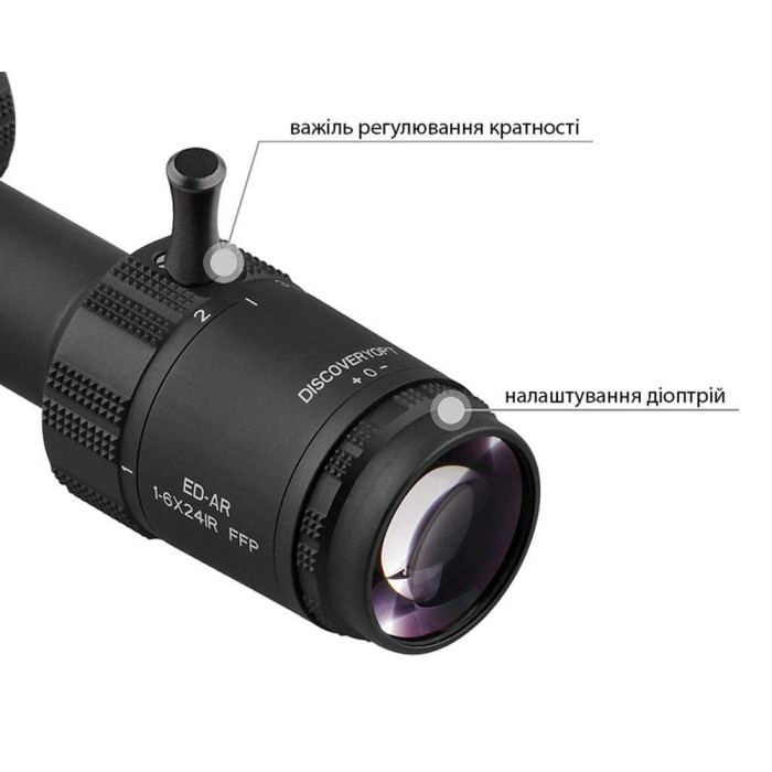 Приціл Discovery Optics ED-AR 1-6X24IR 30mm підсвічування (220811-2) 