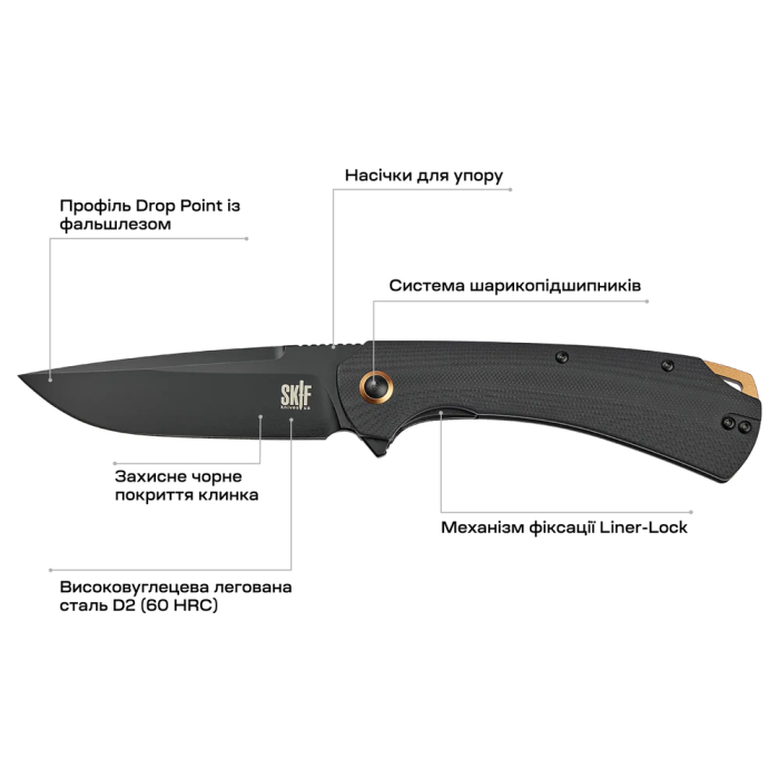 Ніж Skif Frontier BB, G10, black 
