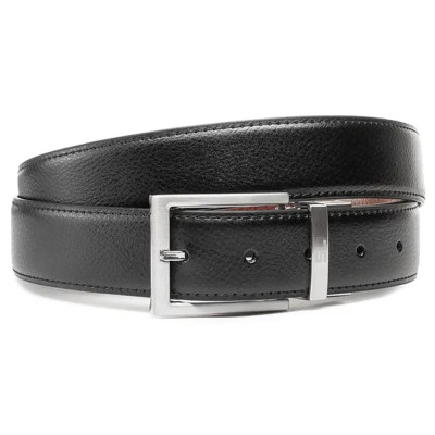 Ремінь чоловічий шкіряний Semi Line Black/Brown (P8231-0 XL)