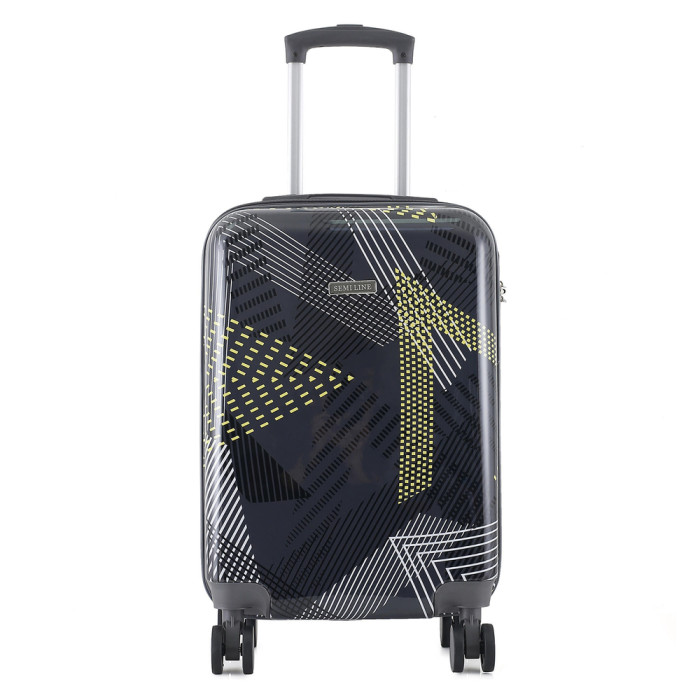 Валіза Semi Line 20" (S) Black Pattern (T5651-1) 